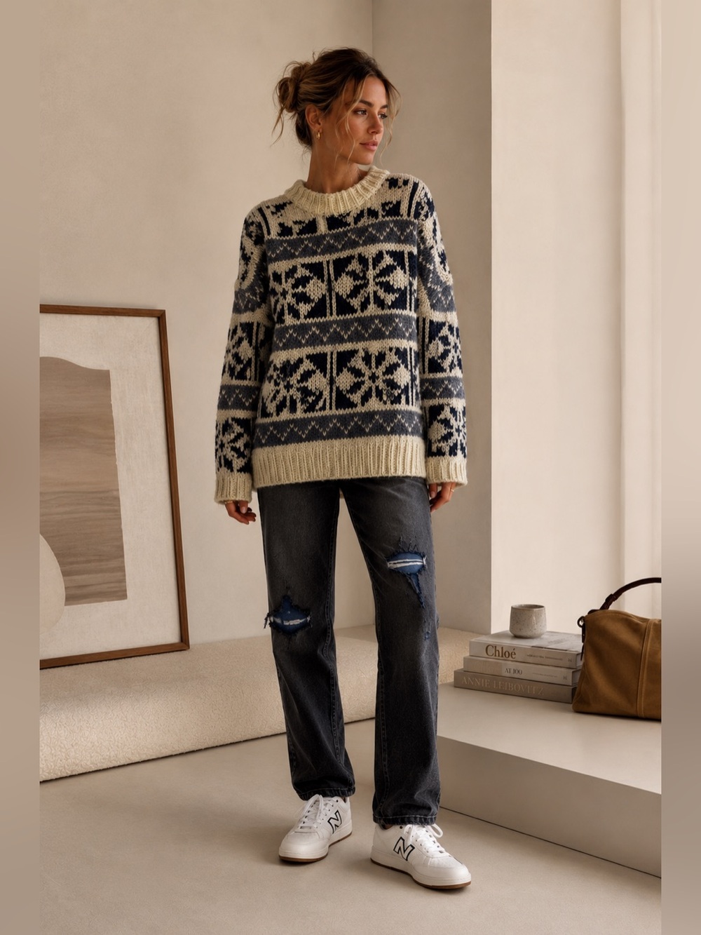 Vintage Rubisita Heavy Knit Wool Crewneck Sweater  Made in Ecuador* See Notes